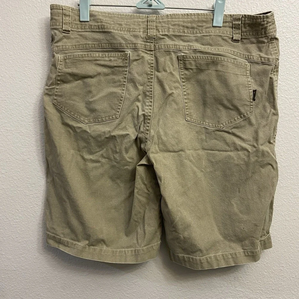 Kuhl Women 14 Khaki Tan Splash Shorts Cotton Stretch Hiking‎ Utility Outdoor